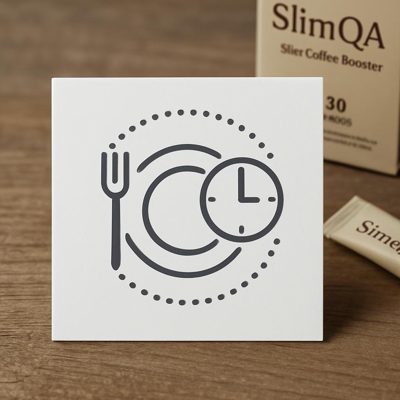 Piktogramm mit Teller und Uhr als Symbol für Appetitkontrolle und regelmässige Mahlzeiten